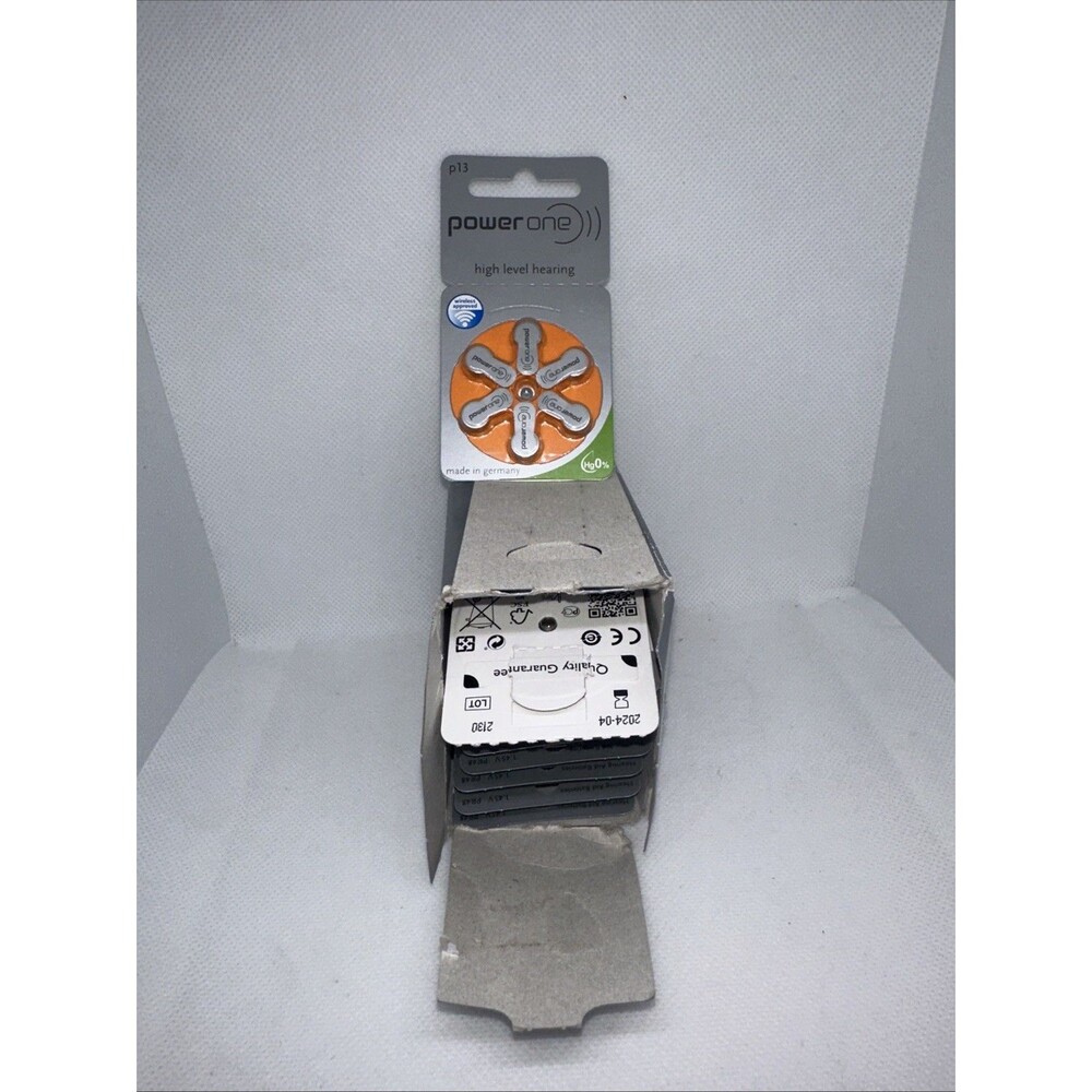 Power One P13 PR48 Hearing Aid Batteries 11 Packs of 6 New Sealed Exp 11/2023 66